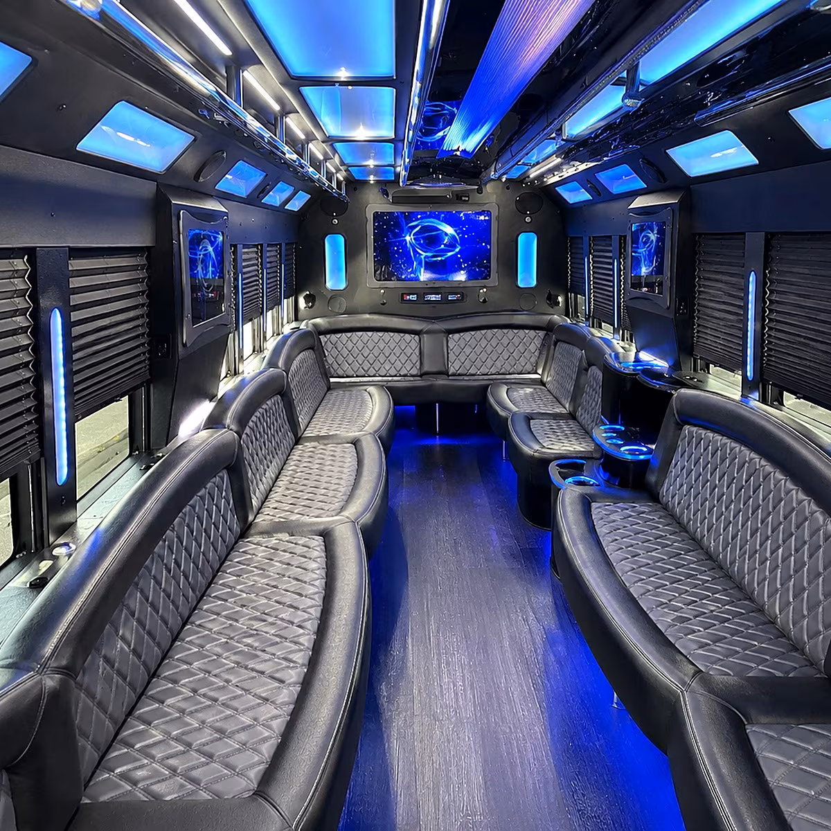 gloucester 50 passenger party bus interior